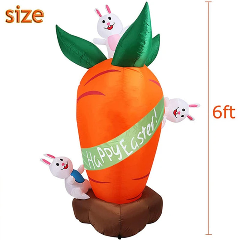 Inflatable Carrot Rabbit Easter Decoration 